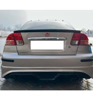 Honda Civic Vtec 2 Custom Arka Ek Difüzör Siyah Plastik 2001 2002 2003 2004 Arka-difizör-bodykit-ek