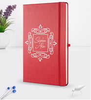 BK Gift Kişiye Özel İsimli Kırmızı Termo Deri Defter 16x24cm Model 1