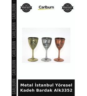 Özel Üretim Hediyelik Hatıra Bar Koleksiyon Metal İstanbul Yöresel Kadeh Bardak Alk3352