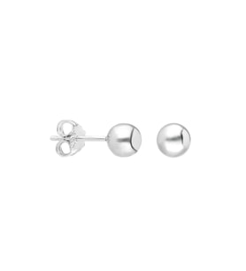 Top Gümüş Küpe 4 Mm