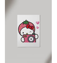 Hello Kitty Tatlı Cute Çocuk Hediye Ahşap Poster Tablo