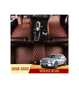 Miren Volvo Xc60 2018-2022 Uyumlu 5d Havuzlu Suni Deri OTO PASPAS (Kahverengi)