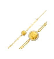 Gümüş Gold Tuğralı Kadın Bileklik CSR2181456