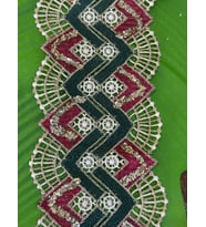 ETNİK DESENLİ RENKLİ ŞERİT DİKİŞ GİYİM APLİKE EN 9 CM (1 METRE )
