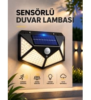 Sensörlü Güneş Enerjili Duvar Lambası