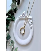 Kadın Çelik Kolye Zirkon Taş Detay Horns Kolye