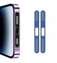 Ally iPhone 15 Pro İçin Anti-Dust Toz Ve Kir Önleyici Sticker 2 Adet Set (Mavi)