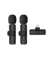 K9 Kablosuz Yaka Mikrofonu Lightning 2 li Mini Mikrofon Youtube Tik Tok 2 Adet