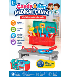 Candy & Ken Medikal Çanta - Doktor Çantası - Doktor Seti - Hasta Oyuncakları