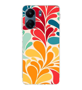PrintiFy Xiaomi Redmi 13C ile Uyumlu Retro Color 5  Kamera Korumalı Şeffaf  Kılıf