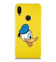 Xiaomi Redmi Note 7 Soft Premier Kapak Donald Duck-F Tasarımlı Silikon Kılıf - Sarı (Şeffaf)