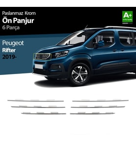 Peugeot Rifter Uyumlu Krom Ön Panjur 6 Parça. 2019 Ve Üzeri