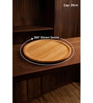Bambum Lily Dönen Servis Tabağı 33 Cm.Büyük