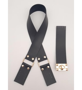 Angel Çanta Aksesuar 70x4 cm Suni Deri Çanta Saplı Kapaklı Siyah Çanta Seti Light Gold Metalli