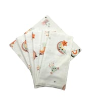 BEZHANE Çift Katlı 6'lı %100 Pamuk Muslin Kumaş Bebek Ağız Mendili (28x28 Cm) Gemici Renk Tek Ebat Beden (Çok Renkli)