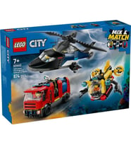 LEGO CITY 60462 HELICOPTER FIRE ENGINE & SUBMARINE REMIX 874 PARÇA 7+