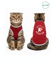 MUTLU MİYAV'LAR Yılbaşı Temalı Kedi ve Köpek Kıyafeti Elbisesi Noel Tasarımlı (Kırmızı)