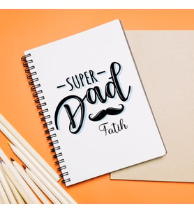 Süper Baba Tasarımlı Defter Kişiye Özel