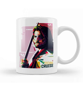 Tom Cruise Pop Art Kupa Bardak Porselen