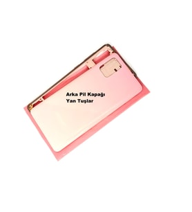 Samsung Galaxy (SM-A715) A71 KASA Arka Pil Batarya Kapağı Pembe