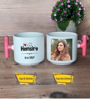 Hemşire Kupa Bardak Fotoğraflı T Pembe Kulplu Tıp Bayramı Hediyesi Hemşireler Günü Hediyesi