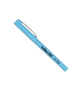Artline Ek-200n Fine Writing Pen 0.4 Mm İnce Keçe Uçlu Kalem Açık Mavi 12 Li (1 Paket 12 Adet) (Karışık)