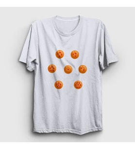Presmono Unisex Beyaz Seven Anime Dragon Ball T-Shirt 237008tt