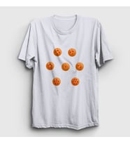 Presmono Unisex Beyaz Seven Anime Dragon Ball T-Shirt 237008tt
