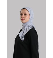 Bebe Mavisi Düz Klasik Eşarp İtalyan Dikişli Relax Kumaş Sade 202209_11
