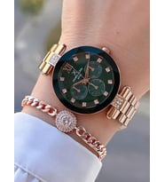 Daniel Klein Çelik Kordon 30 Mt Suya Dayanıklı Kadın Kol Saati+Bileklik BYN.10728.M8 (Rose)