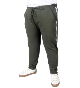 Mode XL Büyük Beden Eşofman Altı DarPaça Stripe 22509 Haki