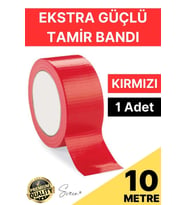 1 Adet 10 mt Kırmızı Tamir Takviye Kapatıcı Güçlü Onarım Bandı Su Geçirmez Sızdırmaz Dayanım Çatlak