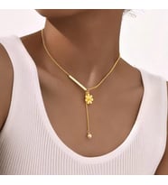 Papatya Gold Çelik Kolye Sns202875