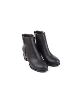 Pierre Cardin 52524 Kadın 6cm Topuk Fermuarlı Bot (Siyah)