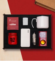 Premium Hediye Seti, 10000mh Powerbank, RGB Bluetooth Hoparlör, Çelik Termos Bardak, Çakmak, Çok Fonksiyonlu Çakı, Mum, Fitre Kahve
