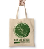 Climate Action Green Bez Çanta Uzun Saplı