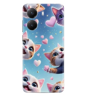 Xiaomi Poco X7 Pro Kılıf Boutique Baskılı Resimli Kalp ve Kedi Pcode -035