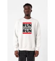Forrest Gump Run Forrest Run Beyaz Erkek 2ip Sweatshirt
