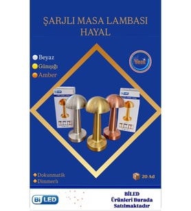 BiLED Lizbon Hayal masa Lambası Bakır (Bronz)Renk
