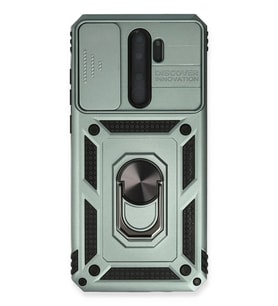 Newface Xiaomi Redmi Note 8 Pro Kılıf Pars Lens Yüzüklü Silikon - Yeşil