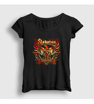 Presmono Kadın Siyah Arms Sabaton T-Shirt 108458tt