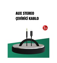 iPhone Uyumlu Lightning – 3.5mm Aux Adaptör Kablo Stereo Ses Aktarım