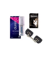 Durex Intense Kadın Uyarıcılı Jel + Siyah Deri El Kelepçesi + Hediye