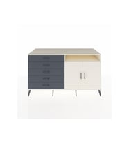 Kronos Konsol 2 Raflı 5 Çekmeceli 2 Kapaklı 176x59x99 Aytaşı-Aytaşı/Antrasit