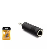 Hadron HDX1331 3.5mm Dişi to 6.35mm Erkek Stereo Ses Dönüştürücü Adaptör - Siyah - 1 ADET