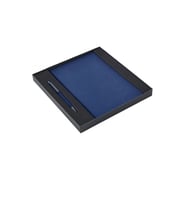 Kutulu Soft Deri Defter Ve Roller Kalem (Lacivert)