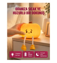 Mey İthalat® Dekoratif Pumpkin Gece Lambası Şarjlı Dokunmatik LED Işık Yeni Nesil