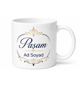 İsme Özel Paşam Yazılı Kupa Bardak Özel Tasarım Baskılı Hediye