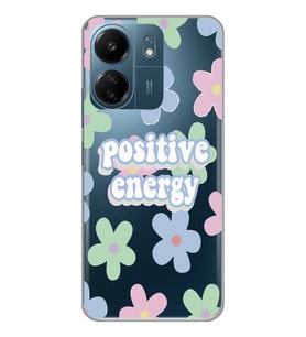 Xiaomi Redmi 13C Uyumlu Positive Energy Tasarımlı Şeffaf Telefon Kılıfı