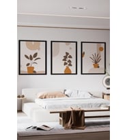 Üç Parça Çerçeve Görünümlü MDF Tablo Seti